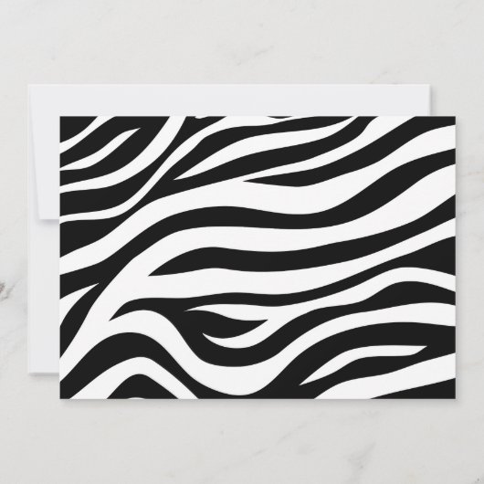 Zebra Float Birthday Pool Party Kaart (Achterkant)