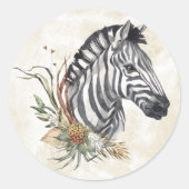 Zebra Floral Sticker (Voorkant)