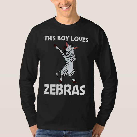 Zebra For Boys Kids African Zoo Animal   T-shirt (Voorkant)