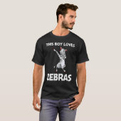 Zebra For Boys Kids African Zoo Animal T-shirt (Voorkant volledig)