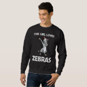 Zebra For Girls Kids African Zoo Animal  1 Trui (Voorkant volledig)