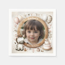 Zebra Foto Lijst voor verjaardagsfeestjes voor kin