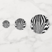 Zebra foto zwart-wit confetti (Achterkanten)