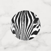 Zebra foto zwart-wit confetti (Kleine voorkant)