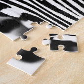 Zebra foto zwart-wit legpuzzel (Zijkant)