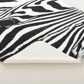 Zebra foto zwart-wit sherpa deken (3/4)