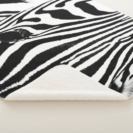 Zebra foto zwart-wit sherpa deken (3/4)