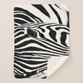 Zebra foto zwart-wit sherpa deken (Voorkant)