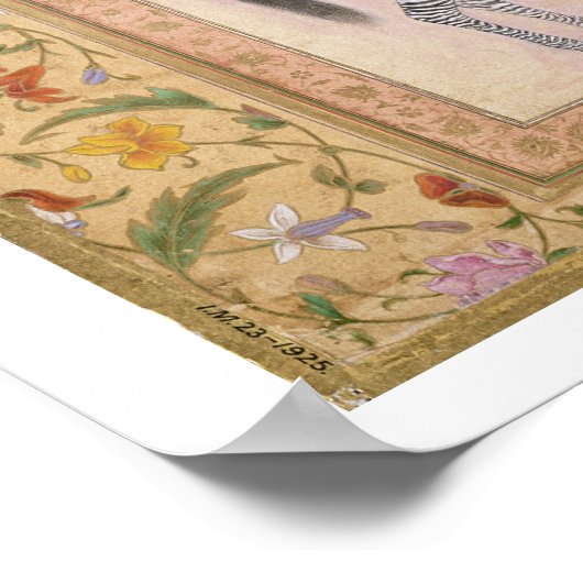 Zebra, from the 'Minto Album', 1621 (gouache on pa Poster (Hoek)