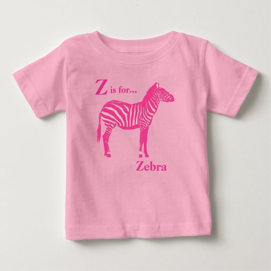Zebra - Fuchsia en lichtroze (Voorkant)