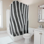 Zebra Fur Animal Pattern Douchegordijn (In situ)