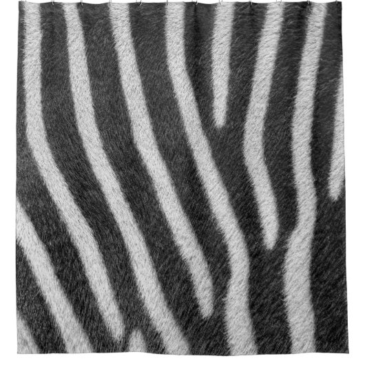 Zebra Fur Animal Pattern Douchegordijn (Voorkant)