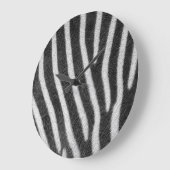 Zebra Fur Animal Pattern Grote Klok (Hoek)