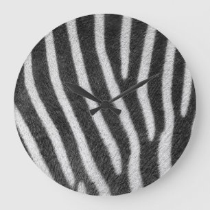 Zebra Fur Animal Pattern Grote Klok