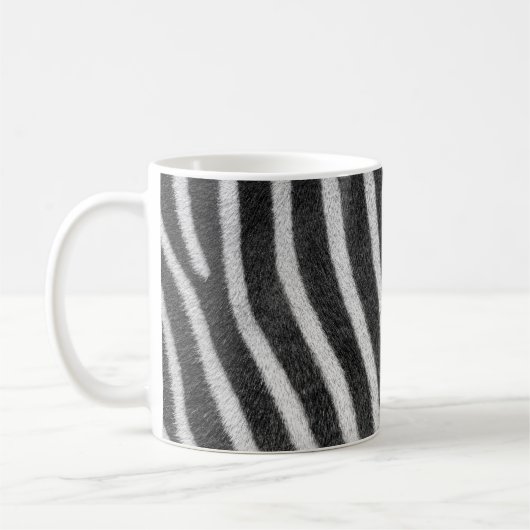 Zebra Fur Animal Pattern Koffiemok (Links)