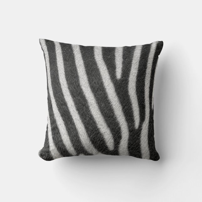 Zebra Fur Animal Pattern Kussen (Voorkant)