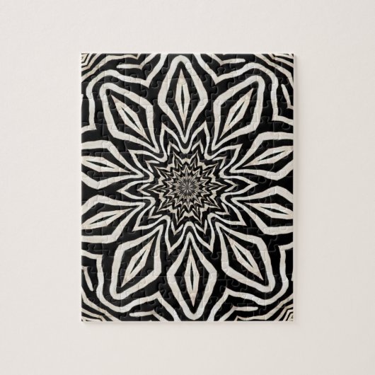 Zebra Fur Kaleidoscope Abstract Legpuzzel (Verticaal)