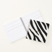 Zebra Fur Realistic Animal Print gepersonaliseerd Notitieboek (Binnen)