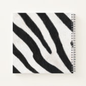 Zebra Fur Realistic Animal Print gepersonaliseerd Notitieboek (Achterkant)