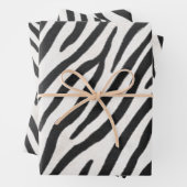 Zebra Fur Realistic Striped Wild Animal Print Inpakpapier Vel (In situ)
