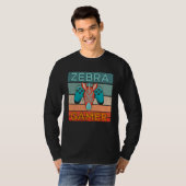Zebra Gamer Afrika Gamen Game Dier Zebra T-shirt (Voorkant volledig)