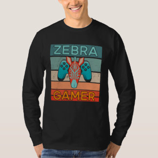 Zebra Gamer Afrika Gamen Game Dier Zebra T-shirt