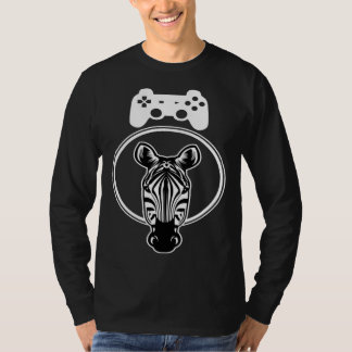 Zebra Gamer Controller Graphic For Gamer Kids T-shirt