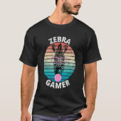 Zebra gamer grafisch ontwerp voor gamer Kinder Man T-shirt (Voorkant)
