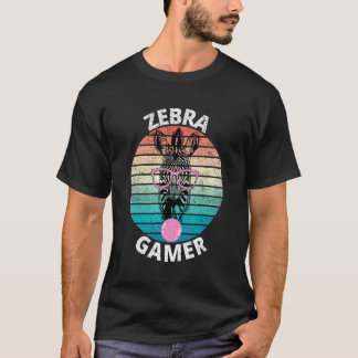 Zebra gamer grafisch ontwerp voor gamer Kinder Man T-shirt