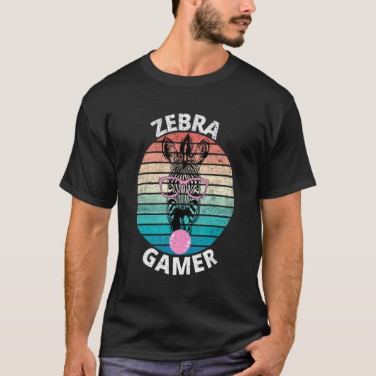 Zebra gamer grafisch ontwerp voor gamer Kinder Man T-shirt (Voorkant)