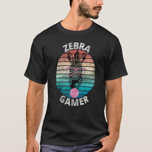 Zebra gamer grafisch ontwerp voor gamer Kinder Man T-shirt (Voorkant)