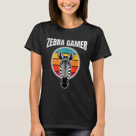 Zebra gamer grafisch ontwerp voor gamer Kinder Man T-shirt (Voorkant)