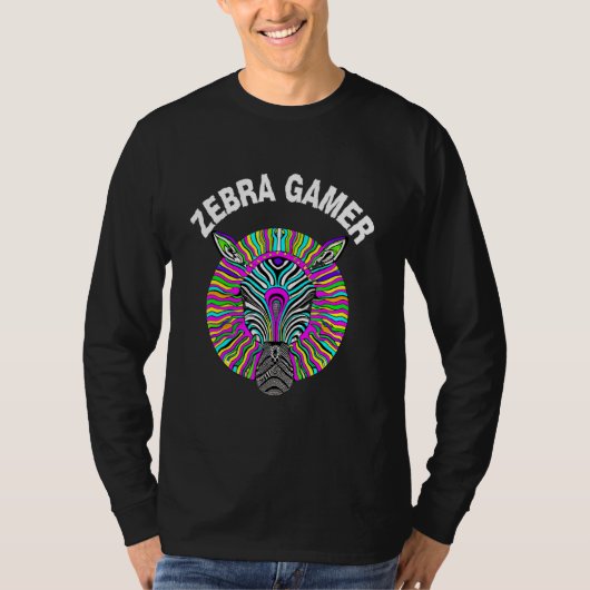 Zebra Gamer Graphic For Gamer Kids 2 T-shirt (Voorkant)