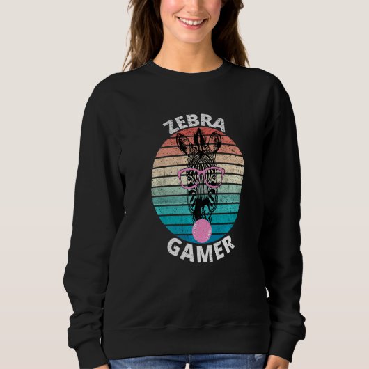 Zebra Gamer Graphic For Gamer Kids Men & Women Trui (Voorkant)