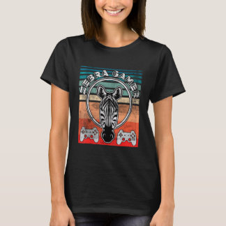Zebra Gamer Kan je niet horen Ik ben aan het gamen T-shirt
