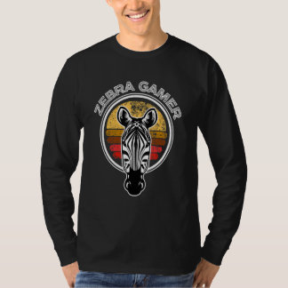 Zebra Gamer Kan je niet horen Ik ben aan het gamen T-shirt