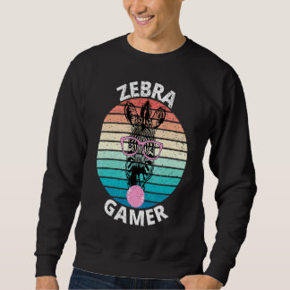 Zebra gamerafbeelding voor gamerKinderen Trui