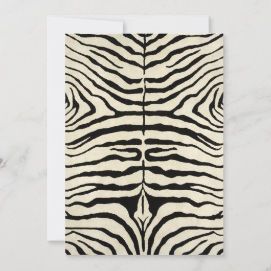 Zebra Geboorteaankondigingen Aankondiging (Achterkant)