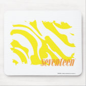 Zebra geel 2 muismat (Voorkant)