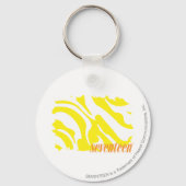 Zebra geel 2 sleutelhanger (Voorkant)