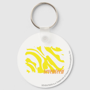 Zebra geel 2 sleutelhanger
