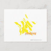 Zebra geel 3 briefkaart (Voorkant)