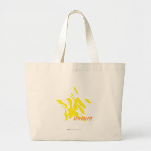 Zebra geel 3 grote tote bag