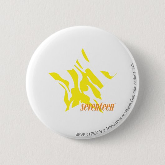 Zebra geel 3 ronde button 5,7 cm (Voorkant)