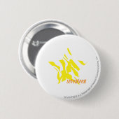 Zebra geel 3 ronde button 5,7 cm (Voorkant /achterkant)