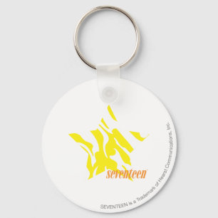 Zebra geel 3 sleutelhanger