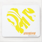 Zebra geel 4 muismat (Voorkant)