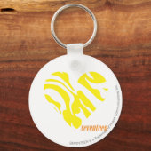 Zebra geel 4 sleutelhanger (Voorkant)