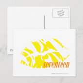 Zebra geel briefkaart (Voorkant / Achterkant)