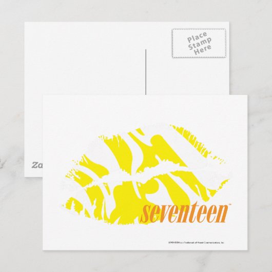 Zebra geel briefkaart (Voorkant / Achterkant)